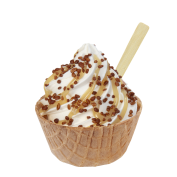 Sundae Extra Cheesecake Kaffee Crunch,Soft Ice Corner,Angelo,Good Choice;Klein 3,35 - Gross 3,85